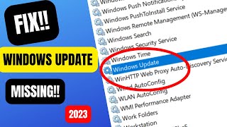 Windows Update Service Missing How to Fix 2023 [upl. by Otina]