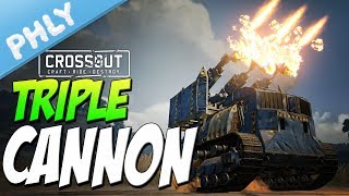 Crossout  TRIPLE 88mm CANNON TANK  So much destruction Crossout Gameplay [upl. by Nivart]