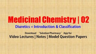 Medicinal Chemistry II 21 Diuretics  Introduction Classification  BPharmacy 5th Semester [upl. by Philipa107]