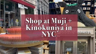 Muji  Kinokuniya  Japanese Stationery Shopping  NYC Vlog [upl. by Nonnair]