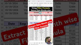 Extract Data Month wise Using Filter Formula  Extract Data Month wise  Filter Formula in Excel [upl. by Aikin]