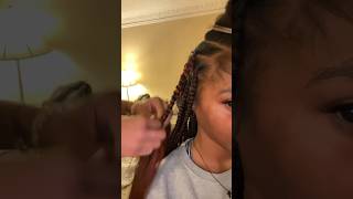 MediumLarge Knotless Box Braids knotlessbraids redbraids protectivestyles protectivehairstyles [upl. by Dupaix]