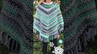 Crochet winter poncho [upl. by Chesna369]