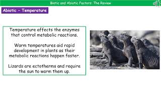 OCR Gateway A B412  Biotic and Abiotic Factors [upl. by Malchus]