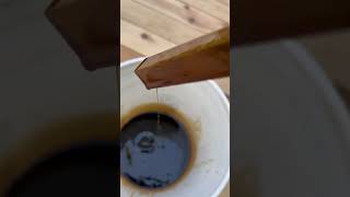 Sealing a Cedar Deck with Linseed Oil amp Pine Tar asmr 🤌 shorts satisfying LinseedOil [upl. by Egiap]