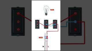 2 way switch operate in three place electrical switch youtubeshort trendingshort followformore [upl. by Levine]