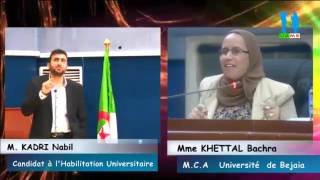 Débat autour de la soutenance d’habilitation universitaire par M KADRI Nabil  Part03 [upl. by Utta]