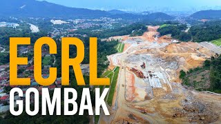 ECRL Gombak Selangor Lebuhraya KL Karak  Sungai Chinchin  MRR2  Terminal Bersepadu Gombak TBG [upl. by Dugald841]