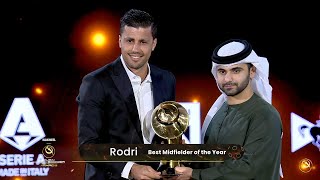 Rodri awarded Best Midfielder [upl. by Westland]