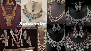 Kemp Stone Bridal CollectionsAd Necklace Collection Kundan Collections Jada set Pearl Jewellery [upl. by Nary70]