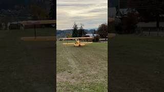 My first solo takeoff in a biplane generalaviation buckerjungmann [upl. by Vahe]