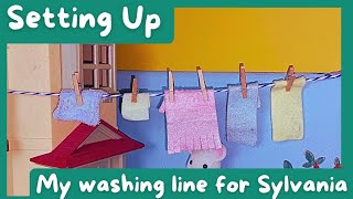 Setting up my washing line for Sylvania  Sylvanian Families Calico Critters [upl. by Veriee]