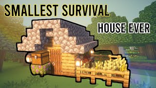 Best smallest Survival house ever in Minecraft 🏡 minecraft [upl. by Elgna]