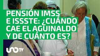 Pensión IMSS e ISSSTE ¿Cuándo dan el aguinaldo a los pensionados y de cuánto será este 2024 [upl. by Etnaled]