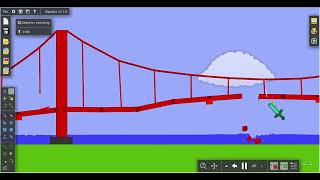 METEOR STORM 2010 Golden Gate Bridge Collapse in Algodoo [upl. by Keil688]