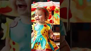 Pizza Themed Fashion Show Baby Girl Steals the Sp babyfashion babyjoyfulmoments peekaboo babies [upl. by Down]