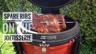 Spare ribs on the kamado joe Joetisserie [upl. by Eesac147]