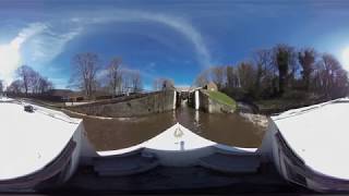 Bingley Five Rise Locks  360 virtual reality trip [upl. by Anahahs]