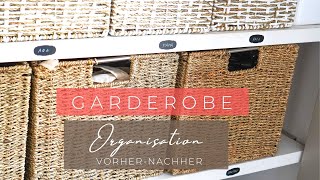 Garderobe organisieren 💛 Garderobe ausmisten 💛 Garderobe vorher nachher💛 Garderobe ordnungssystem💛 [upl. by Eslehc]