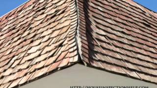 Damaged Wood Roof Hip Shingles  House Inspection Information [upl. by Alema]