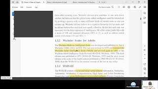 IGNOUClinical PsychologyMPCE 012Block 3Unit 1Measures of Intelligence amp Conceptual Thinking [upl. by Lanford]