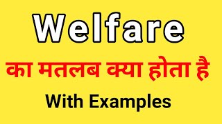 Welfare Meaning in Hindi  Welfare ka Matlab kya hota hai Hindi mai [upl. by Annotahs242]