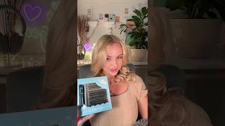 Trying my new lash kit 🩵 asmr asmrmakeup lashes lashextensions [upl. by Nepets]