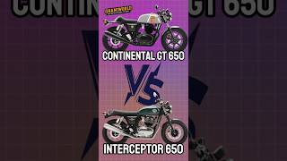 Continental gt 650 vs Interceptor 650  Interceptor 650 vs Continental gt 650 continentalgt650 [upl. by Gilli956]