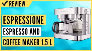 Espressione Stainless Steel Machine Espresso and Coffee Maker 15 L Review [upl. by Redmer]