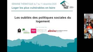 Conférence  Les oubliés des politiques sociales du logement [upl. by Wanonah]