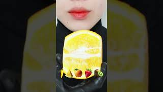 ASMR Eating random fruit 🌶️🍉🍊🍓🥝 12 asmr food fruit funny shorts [upl. by Tsiuqram]