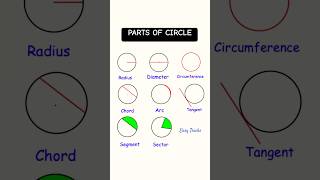 Parts of the Circle mathsclass circle shorts shortvideo shortsfeed [upl. by Ellenaj]