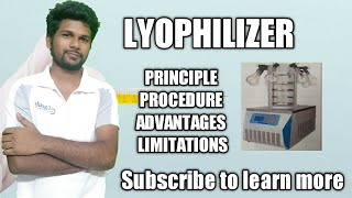 LYOPHILIZER  ENGLISH PRINCIPLE  PROCEDURE  ADVANTAGES  BPHARM SEM 5  INDUSTRIAL PHARMACY [upl. by Htebilil353]