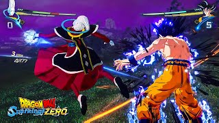 DRAGON BALL Sparking ZERO  New Whis Vs Ultra Instinct Goku Gameplay In Custom Battle Mode Saga [upl. by Hewie]