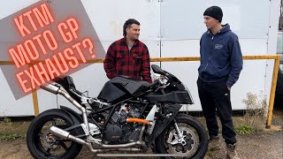 Ktm rc8 custom moto gp style exhaust Yeah we did it Sound on for this one [upl. by Euv]