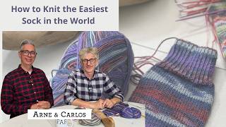 How to Knit the Easiest Sock in the World 20  StepbyStep Tutorial for Beginners  ARNE amp CARLOS [upl. by Puri]