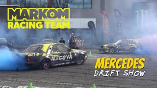 Mercedes M104 turbo terrorbenz amp Mercedes E500 V8 turbo drift show  Markom Racing team AMTS 2024 [upl. by Lorelie5]