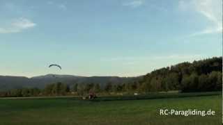 Spiral 32 flight no3 RCParaglider Opale Paramodels Bodenstart [upl. by Ashlin]