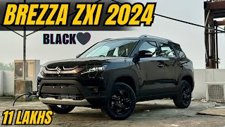 New 2024 Updated Maruti Suzuki Brezza ZXI MANUAL WITH HYBRID 😍🖤 brezzafacelift [upl. by Ariaet681]