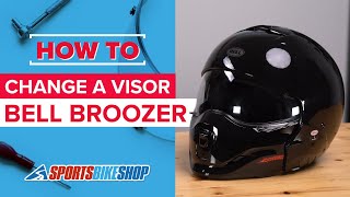 How to change a visor Bell Broozer motorcycle helmet [upl. by Haidadej]