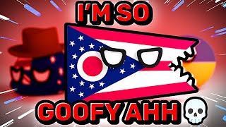 DOWN IN OHIO  Countryballs Animation written by stream chat [upl. by Russon]