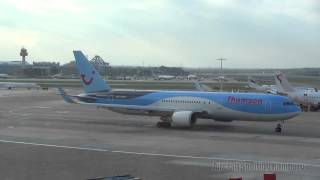 ✈ Thomson Airways Boeing 767 Takeoff  Hamburg Airport [upl. by Terle]