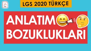 ANLATIM BOZUKLUKLARI LGS2020 [upl. by Struve334]