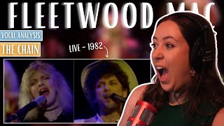 First Time Watching FLEETWOOD MAC The Chain  Live 1982  Vocal Coach Reaction amp Analysis [upl. by Anyrak]