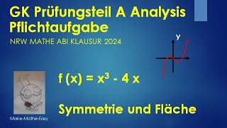 GK Prüfungsteil A Mathe Abi Klausur NRW 2024 Pflichtaufgabe Analysis [upl. by Lesley]