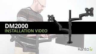 DM2000 Desktop Monitor Mount Installation Guide  Kanto Mounts [upl. by Sedlik]