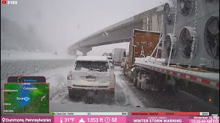 🔴PA SNOWSTORM  LIVE STORM CHASER [upl. by Sybilla]