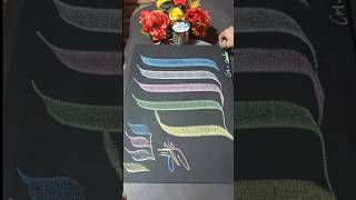 Chalk calligraphy ALLAH♥️💕 art arabiccalligraphyart viralvideo viralshorts art [upl. by Hannasus755]