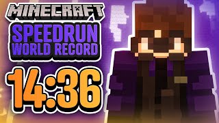 MINECRAFT 1161 SPEEDRUN WORLD RECORD  1436 FWR [upl. by Cristine]