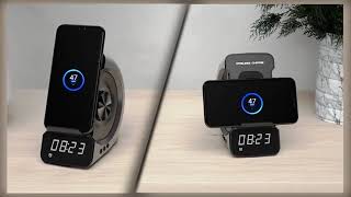 Wireless Charging Bluetooth Clock Sound [upl. by Auqeenahs796]